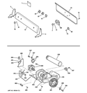 BACKSPLASH, BLOWER & MOTOR ASSEMBLY Diagram and Parts List for DBXR463EG0WW  General Electric Dryer
