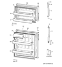 DOORS Diagram and Parts List for GTK17JCD4RBS  General Electric Refrigerator