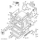 BODY PARTS Diagram and Parts List for JGB296DET2BB  General Electric Range