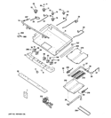 GAS & BURNER PARTS Diagram and Parts List for JGB500SEP4SS  General Electric Range