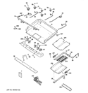 GAS & BURNER PARTS Diagram and Parts List for JGB605SET2SS  General Electric Range