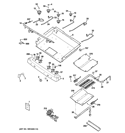 GAS & BURNER PARTS Diagram and Parts List for JGB810DET2BB  General Electric Range