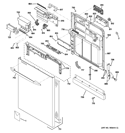 Part Location Diagram of WD01X10536 GE BUTTON Assembly SILICONE