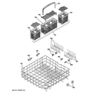 LOWER RACK ASSEMBLY Diagram and Parts List for PDWT400V00BB  General Electric Dishwasher