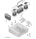 LOWER RACK ASSEMBLY Diagram and Parts List for PDWT500V00BB  General Electric Dishwasher