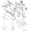 Part Location Diagram of WD34X11769 GE PANEL Assembly OUTER - PROFILE (Stainless Steel)