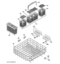 LOWER RACK ASSEMBLY Diagram and Parts List for PDWT585V00SS  General Electric Dishwasher