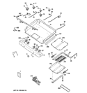 GAS & BURNER PARTS Diagram and Parts List for JGB600DET2BB  General Electric Range
