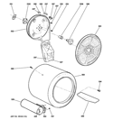 DRUM Diagram and Parts List for GTDX185GD0CC  General Electric Dryer