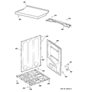 CABINET & TOP PANEL Diagram and Parts List for GRDN550GD0WS  General Electric Dryer