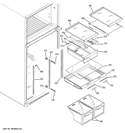 FRESH FOOD SHELVES Diagram and Parts List for GTS18WCPWRCC  General Electric Refrigerator