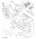 ICE MAKER & DISPENSER Diagram and Parts List for PSC23MGSACC  General Electric Refrigerator