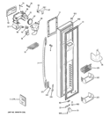 Part Location Diagram of WR55X10654 GE INTERFACE DISP Assembly