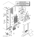 FREEZER SECTION Diagram and Parts List for RCA24KGBBFNB  General Electric Refrigerator