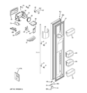 FREEZER DOOR Diagram and Parts List for RCA24KGBBFSS  General Electric Refrigerator
