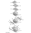 FREEZER SHELVES Diagram and Parts List for RCA24VGBBFSS  General Electric Refrigerator