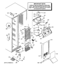 FREEZER SECTION Diagram and Parts List for RCA25RGBBFNB  General Electric Refrigerator