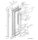 FRESH FOOD DOOR Diagram and Parts List for RCE25RGBBFSV  General Electric Refrigerator