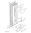 FRESH FOOD DOOR Diagram and Parts List for RCU24KGBBFNB  General Electric Refrigerator