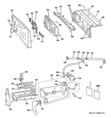 CONTROLS & DISPENSER Diagram and Parts List for GCVH6800J5MS  General Electric Washer