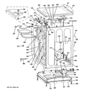 CABINET & TOP PANEL Diagram and Parts List for GFAN1100L4WW  General Electric Washer