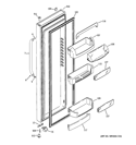 FRESH FOOD DOOR Diagram and Parts List for GCE21LGYDFSS  General Electric Refrigerator