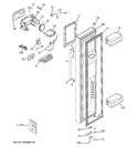 FREEZER DOOR Diagram and Parts List for GCE21LGYDFWW  General Electric Refrigerator