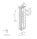 FREEZER DOOR Diagram and Parts List for GCE23LBYDFBB  General Electric Refrigerator
