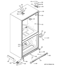 CASE PARTS Diagram and Parts List for GFCE1NFBADSS  General Electric Refrigerator