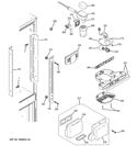 FRESH FOOD SECTION Diagram and Parts List for GFSF2KEYHWW  General Electric Refrigerator