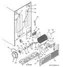 SEALED SYSTEM & MOTHER BOARD Diagram and Parts List for GSC22QGTM WW  General Electric Refrigerator