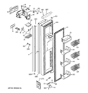 FREEZER DOOR Diagram and Parts List for PIE23VGXGFSV  General Electric Refrigerator