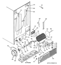 SEALED SYSTEM & MOTHER BOARD Diagram and Parts List for PIE23VGXGFSV  General Electric Refrigerator