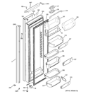 FRESH FOOD DOOR Diagram and Parts List for PIE23VGXGFSV  General Electric Refrigerator