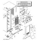 FREEZER SECTION Diagram and Parts List for PIE23VGXGFSV  General Electric Refrigerator