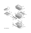 FREEZER SHELVES Diagram and Parts List for PIE23VGXGFSV  General Electric Refrigerator