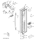 FREEZER DOOR Diagram and Parts List for PSCS3RGXGFSS  General Electric Refrigerator