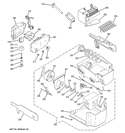 ICE MAKER & DISPENSER Diagram and Parts List for PSIC3RGXGFBV  General Electric Refrigerator