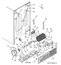 SEALED SYSTEM & MOTHER BOARD Diagram and Parts List for PCE23NGTMFBB  General Electric Refrigerator