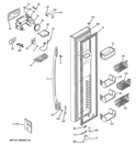 FREEZER DOOR Diagram and Parts List for PCE23TGXGFWW  General Electric Refrigerator