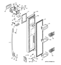 FREEZER DOOR Diagram and Parts List for PCK23NHWKFCC  General Electric Refrigerator
