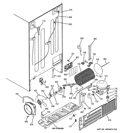 SEALED SYSTEM & MOTHER BOARD Diagram and Parts List for PCK23NHWKFCC  General Electric Refrigerator