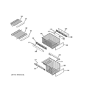 FREEZER SHELVES Diagram and Parts List for PCK23NHWKFCC  General Electric Refrigerator