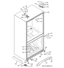 CASE PARTS Diagram and Parts List for PFSF2MJYGBB  General Electric Refrigerator