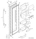 FRESH FOOD DOOR Diagram and Parts List for PSDS3YGXGFSS  General Electric Refrigerator