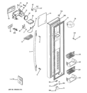 FREEZER DOOR Diagram and Parts List for PSDW3YGXGFSS  General Electric Refrigerator