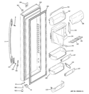 FRESH FOOD DOOR Diagram and Parts List for PSDF3YGXGFBB  General Electric Refrigerator
