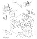 ICE MAKER & DISPENSER Diagram and Parts List for PSDF3YGXGFBB  General Electric Refrigerator