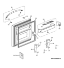 FREEZER DOOR Diagram and Parts List for PFSS9SKYBSS  General Electric Refrigerator