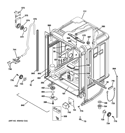 BODY PARTS Diagram and Parts List for ZBD6890K00II  General Electric Dishwasher
